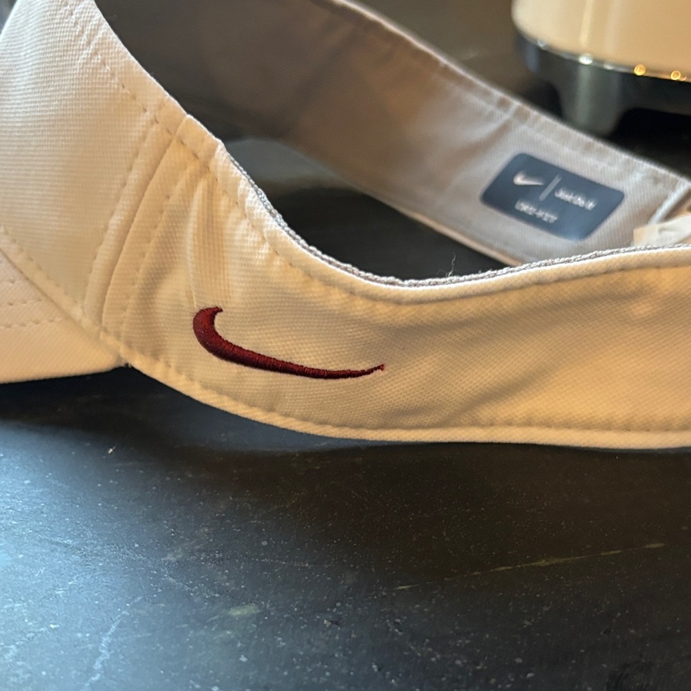 Nike White Visor with Red Emblem - Picture 3 of 4